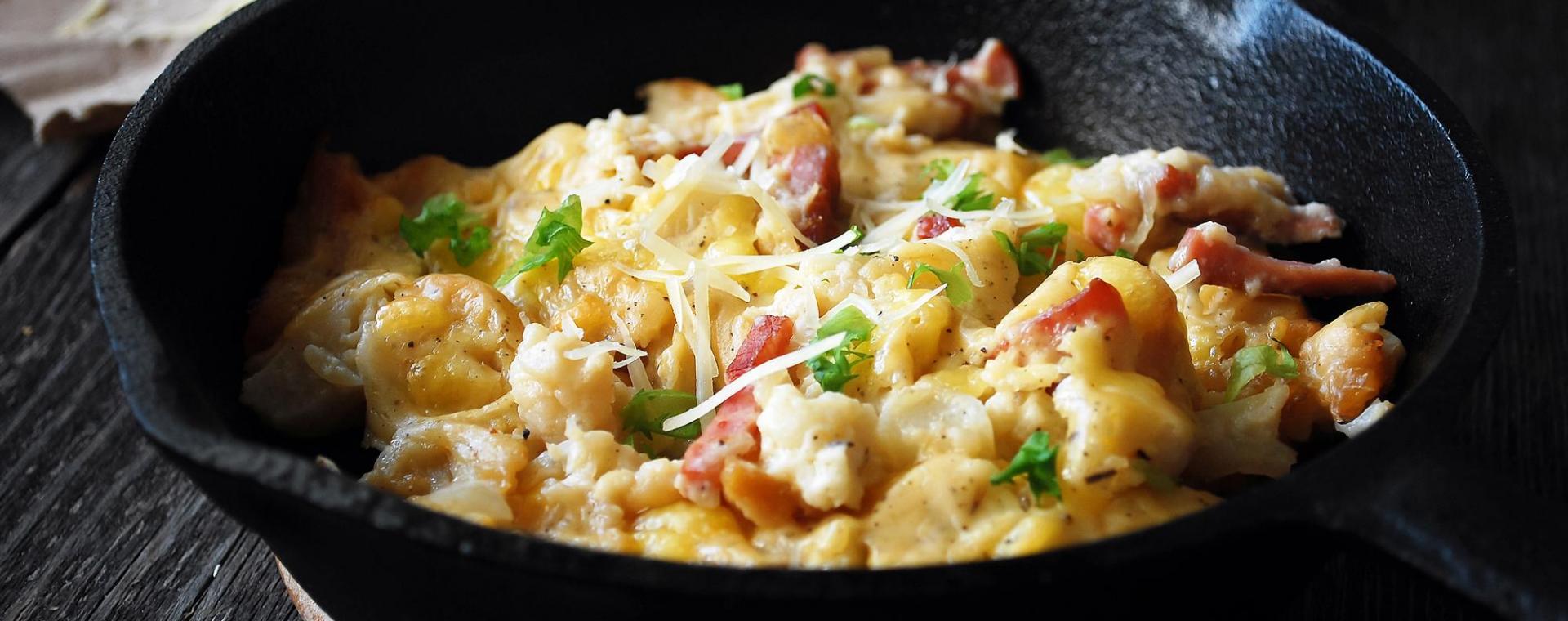 Cauliflower Mac and Cheese with Bacon Atkins Low Carb Diet